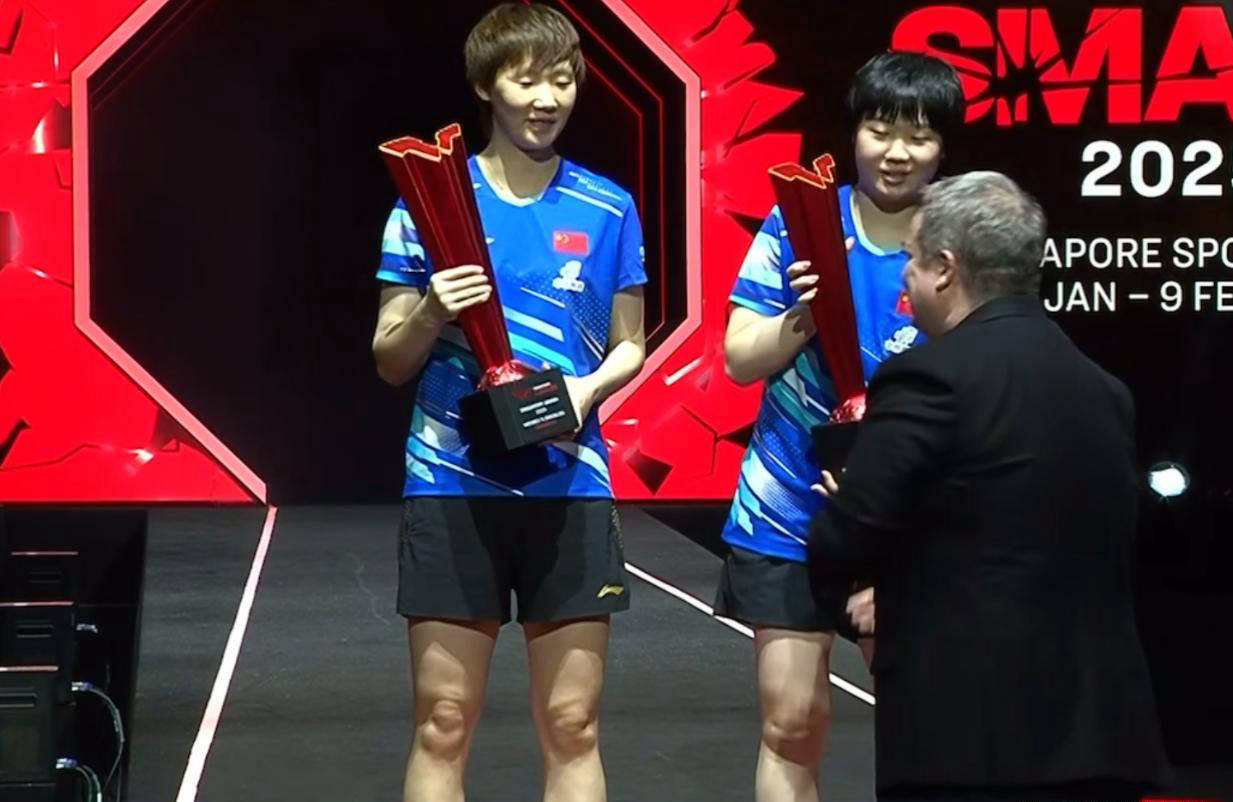 大满贯-王艺迪/蒯曼3-2海产组合女双夺冠(王曼昱与王艺迪乒超决赛比赛)